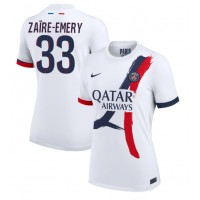 Camisa de Futebol Paris Saint-Germain Warren Zaire-Emery #33 Equipamento Secundário Mulheres 2024-25 Manga Curta